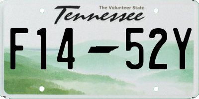 TN license plate F1452Y