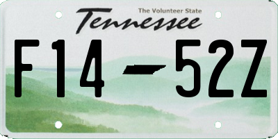 TN license plate F1452Z