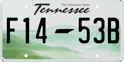 TN license plate F1453B