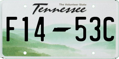 TN license plate F1453C