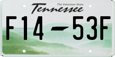 TN license plate F1453F
