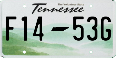 TN license plate F1453G