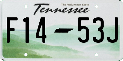 TN license plate F1453J