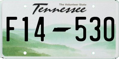 TN license plate F1453O