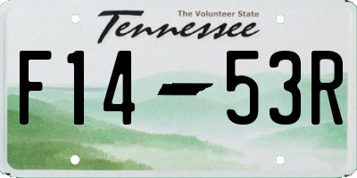 TN license plate F1453R