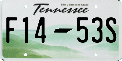 TN license plate F1453S