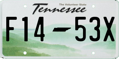 TN license plate F1453X