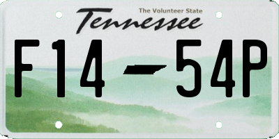 TN license plate F1454P