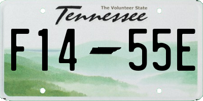 TN license plate F1455E