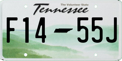 TN license plate F1455J