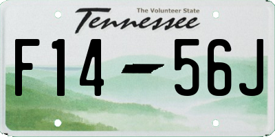TN license plate F1456J
