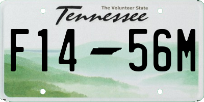 TN license plate F1456M