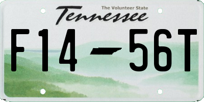 TN license plate F1456T