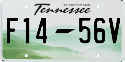 TN license plate F1456V