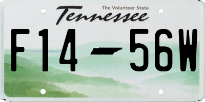 TN license plate F1456W