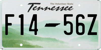 TN license plate F1456Z
