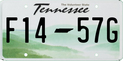 TN license plate F1457G