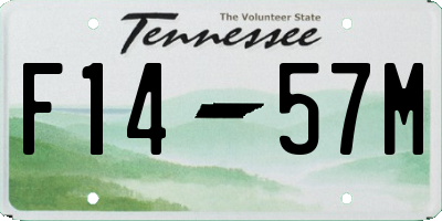 TN license plate F1457M