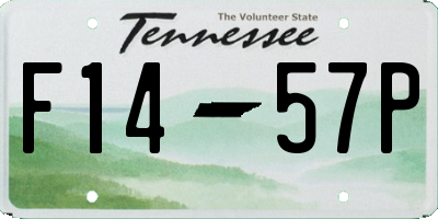 TN license plate F1457P