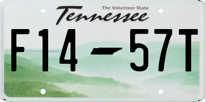 TN license plate F1457T