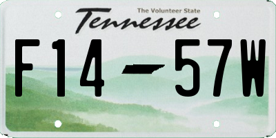 TN license plate F1457W