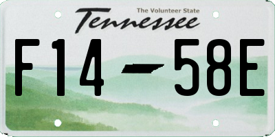 TN license plate F1458E