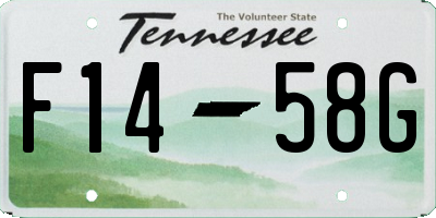 TN license plate F1458G