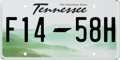 TN license plate F1458H