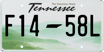 TN license plate F1458L