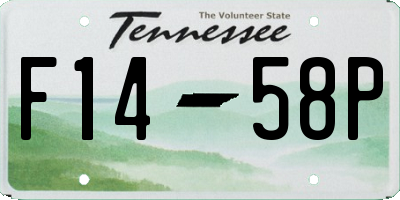 TN license plate F1458P