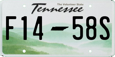 TN license plate F1458S
