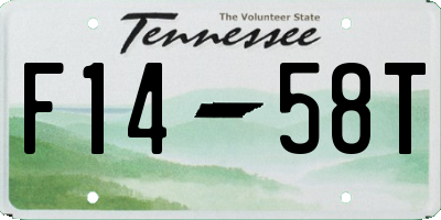 TN license plate F1458T