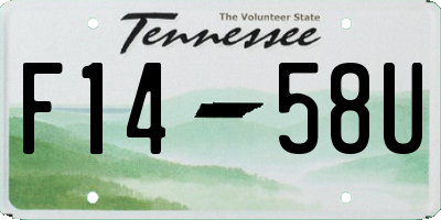 TN license plate F1458U