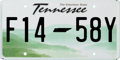 TN license plate F1458Y