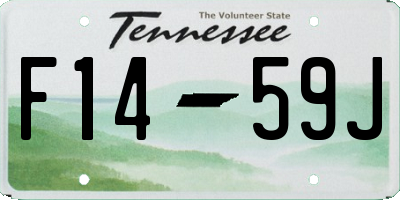 TN license plate F1459J