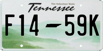 TN license plate F1459K