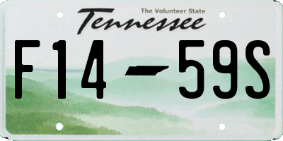 TN license plate F1459S