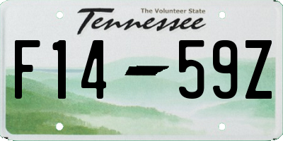 TN license plate F1459Z
