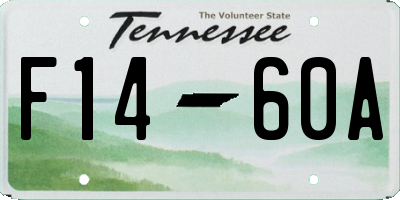 TN license plate F1460A