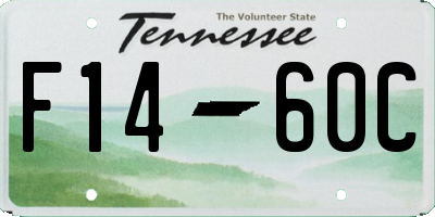 TN license plate F1460C