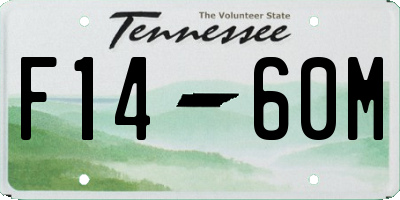 TN license plate F1460M