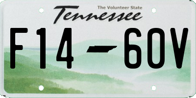 TN license plate F1460V