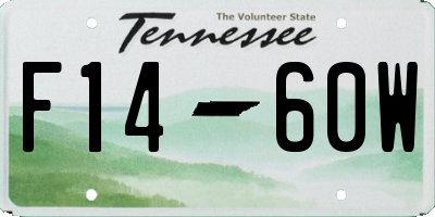 TN license plate F1460W