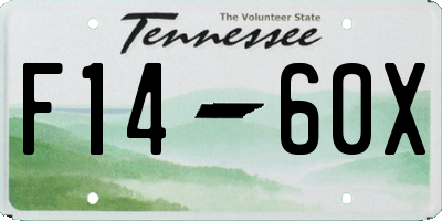 TN license plate F1460X