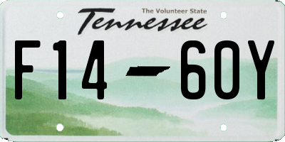 TN license plate F1460Y