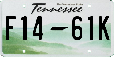 TN license plate F1461K