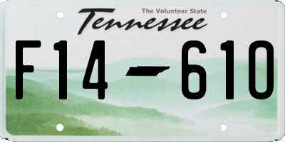 TN license plate F1461O