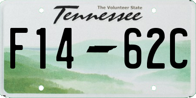 TN license plate F1462C