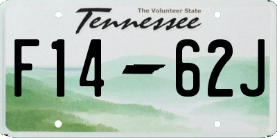 TN license plate F1462J