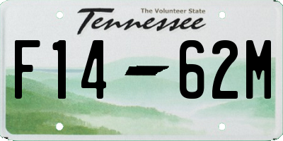 TN license plate F1462M